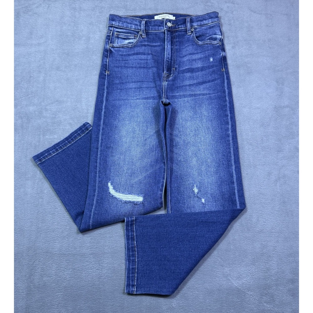 Hidden Jeans Womens 27x28 Highrise Straight Leg Distressed Stretch Modern USA